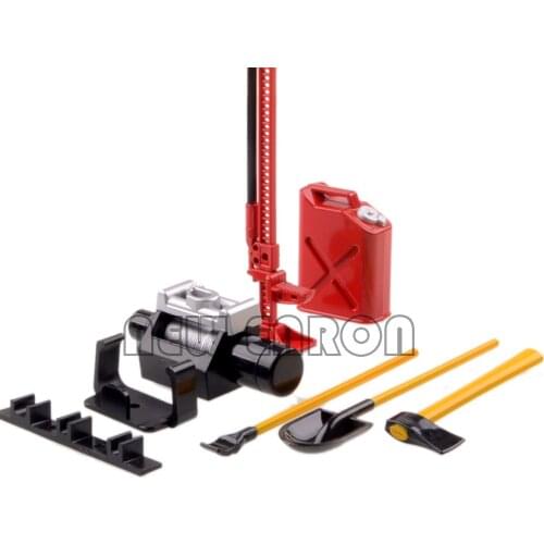 Red/GREEN Winch Shovel Oiler Jack Hatchet FOR RC 1:10 SCX10 CC01 AX10 Rock Crawler NEW ENRON 1/10