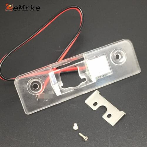 EEMRKE Car Rearview Camera Bracket License Plate Lights Housing Mount for Ford Fiesta Classic Flex Mustang Taurus Fusion
