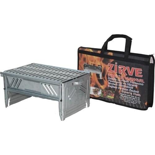 Zi̇rve Folding Grill Prati̇k Portable Bag Barbecue 27x40 cm