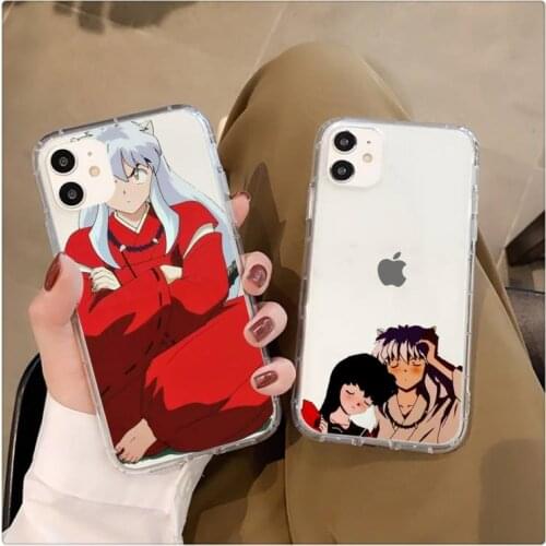 Inuyasha Sesshoumaru Higurashi Kagome Phone Case Transparent for iPhone 11 12 mini pro XS MAX 8 7 6 6S Plus X 5S SE 2020 XR