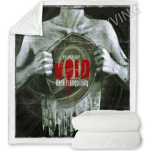 Dark Tranquillity Band 3D Printed Sherpa Blanket Rectangle Blanket Home Textiles Fleece Wearable Blanket Throw Blanket for Sofa