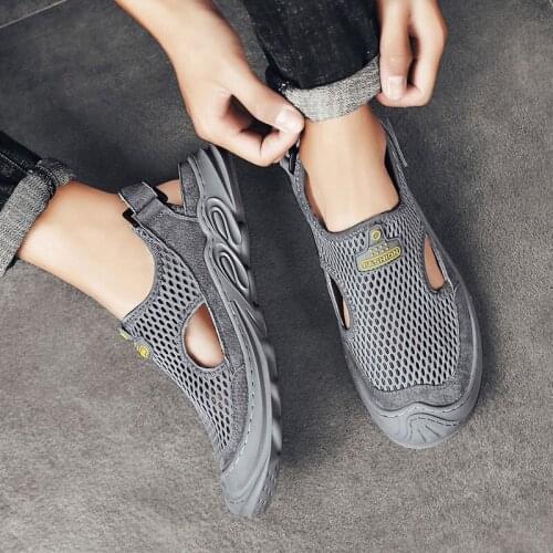 Zapatillas Transpirables Beach Sandals Man Flip Flops Breathable Mesh Shoes Men Casual Sneakers Fashion Light Running Mens Air