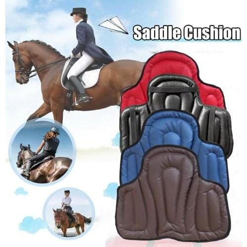 Horse Riding Saddle Pad Soft Equestrian Leather Seat Cushion Horse Comprehensive Saddle Memory Foam Shock Absorption Equipment