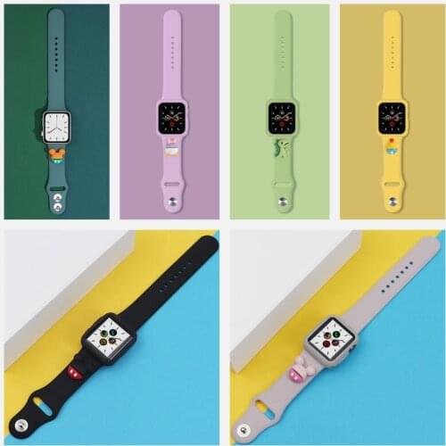 Disney Mickey mouse Silicone Strap For iWatch band 44mm 40mm 38mm 42mm elastic bracelet, suitable for iWatch series 6 SE 5 4 3