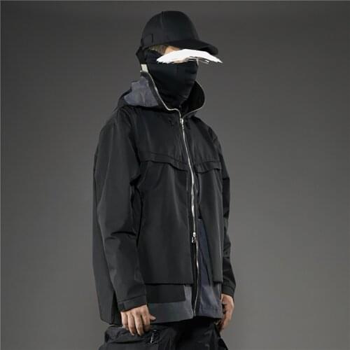 PUPIL TRAVEL 2020AW PT-908 Techwear Reflective Windproof Hoody Coat Midweight Jacket Hip Hop Style Punk Fashion