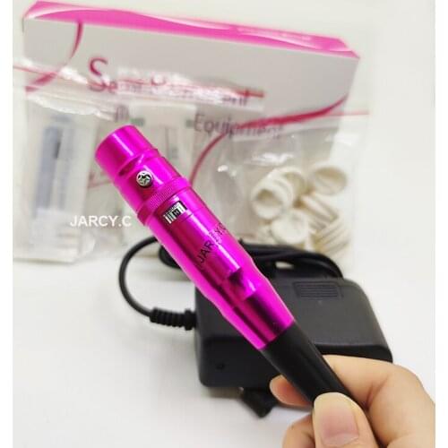 PMU Tattoo Machine Dermograph Microblading Beauty Tattoo Pen Rotary for Permanent Makeup Eyebrow Lip with 20pcs Universal Needle
