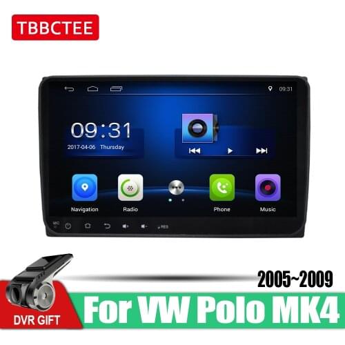 TBBCTEE Android Car 2 din multimedia GPS Navigation For Volkswagen VW Polo MK4 2005~2009 vedio stereo Radio audio wifi video