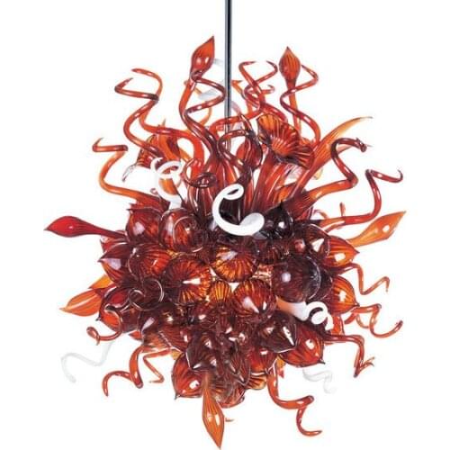 Unique Murano Glass Flower Design Lighting Energy Saving Vintage Hanging Light Chandelier Lamp for Home