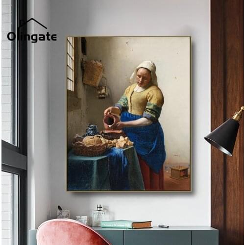 No Frame Vintage Woman Canvas Paintings Wall Art Retro Posters and Prints Cuadros Pictures for Living Room Home Decoration