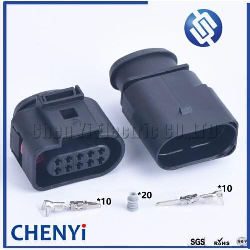 1 set 10 Pin 1.5mm car waterproof connector auto electrical plug 1J0973815 1J0 973 815 1J0973715 1J0 973 715 for vw audi