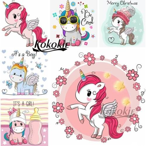 Cartoon unicorn embroidery full square Rhinestones pictures diamond mosaic sale diamond art home decoration 5d diamond-painting