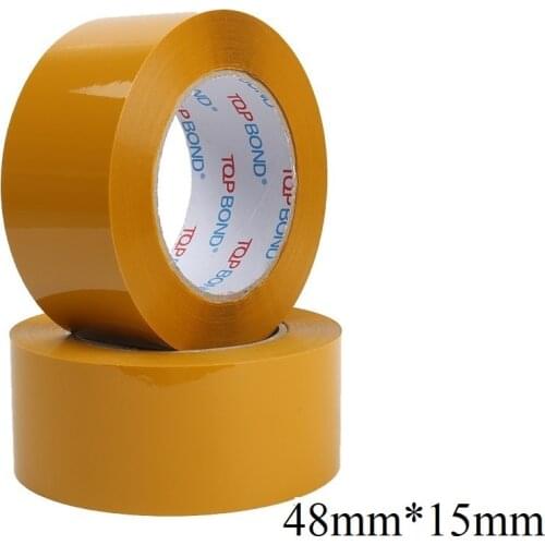 Yellow Noiseless Adhesive Tapes 48mm*15mm Silent Packing Tape Sealing Plastic Tape Strong Viscosity Quiet Tapes Dropshipping