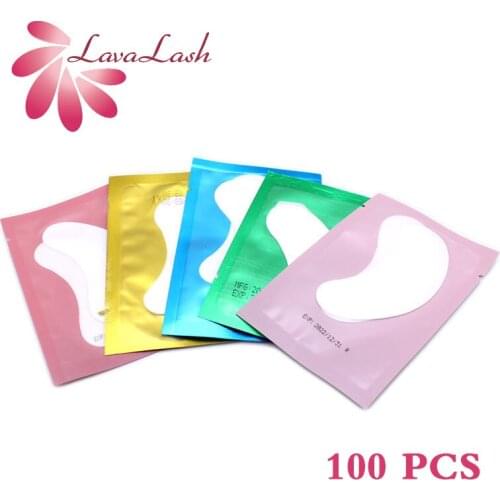 100 PCS Eyelash Pad Women Under Eye Pads Patches Eyelash Extension Eye Lash Paper Stickers Patches Application Make Up Tools
