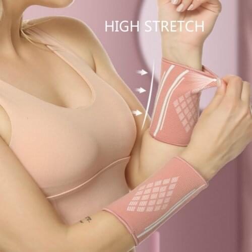 2pcs Elastic Wrist Brace Wrist Support Belt Joint Sprain Forearm Protector for Sports Sweatbands Women Men Sports Accessories