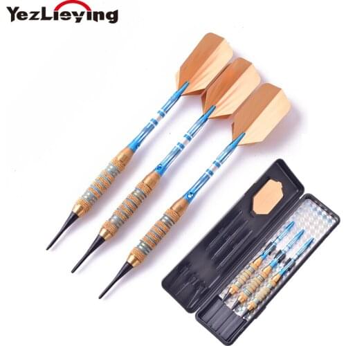 3pcs/sets 18g soft blue line blue aluminum rod pure copper dart professional game darts kit