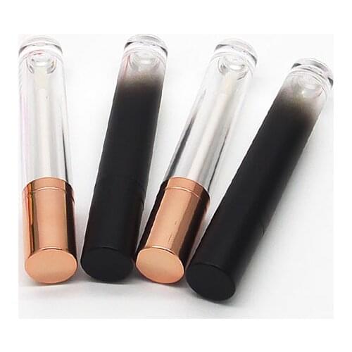 30pcs empty round black lip gloss tube 6ml lipgloss tube container with thick wall