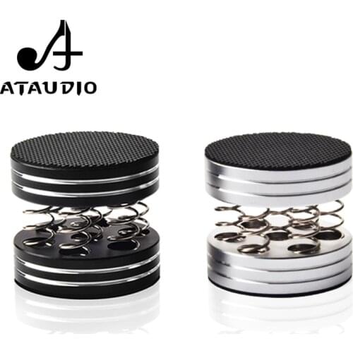 4PCS ATAUDIO aluminium alloy shock spikes spring damping pad HIFI audio Stand Feet speaker spike audio CD amplifier foot pad