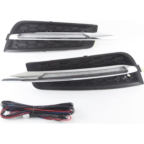 Car Flashing for chevrolet cruze 2009-2014 DRL Driving Daytime Running Light fog lamp Relay Daylight styling yellow turn signal