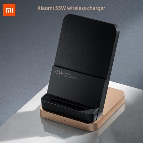 2020 New Xiaomi 55W Wireless Charger Vertical Air-cooled Wireless Charging Support Flash Charging Fast Charger Xiaomi 10 iPhone