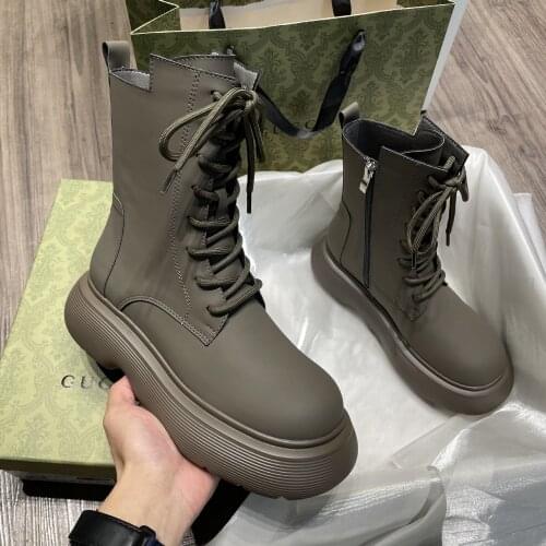 Chelsea Boots Split Leather 2022 Autumn Winter Trend Thick-soled Women Motorcycle Ankle Boots Ladies