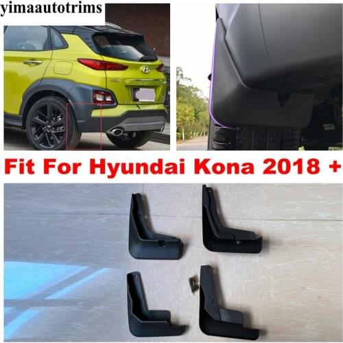Accessories For Hyundai Kona 2018 - 2020 Car Mud Flaps Mudguard Mudflap Guard Plastic Protective Cover Trim Exterior Refit Kit