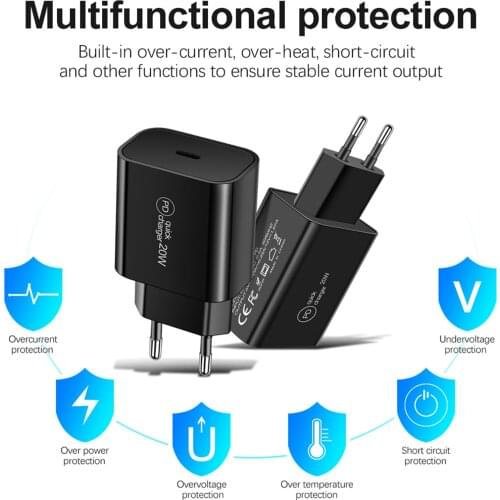 20W PD Quick Charger Adapter Fast Charging Travel Chargers Replacement for i-Phone HUAWEI Usb Adapter Original