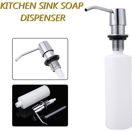 White Kitchen Sink Soap Dispenser Pump Lotion Storage Bottle Countertop Household For Holding Lotions Like Dish-washing Liquid