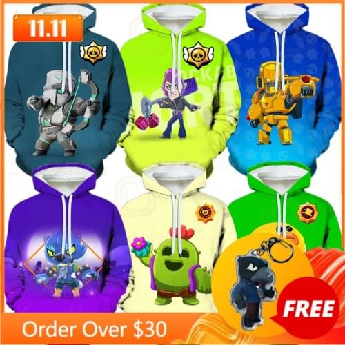Gaming Boys Girls 3D PRIMO MORTIS Thin Hoodie Crow Spike Leon Shelly Hoodie Kids Game Anime Thin Hoodie Birthday Gift