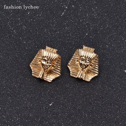 Fashion lychee Egyptian Pharaoh Cleopatra Vintage Stud Earring Personalized Punk Mini Earring Fashion 2018 Jewelry