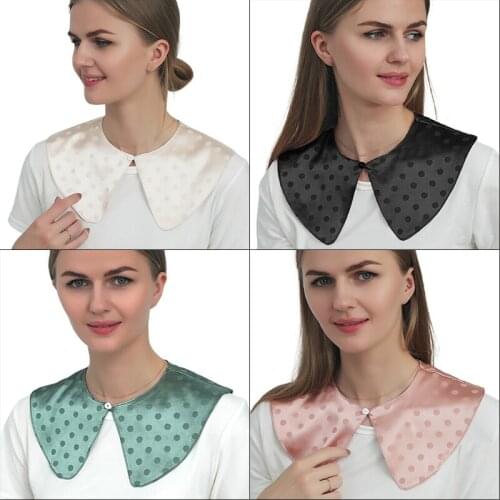 Shoulder Covers with Button Autumn Winter Collars with Round Doyts Pattern Easy Matching Shouder Covers