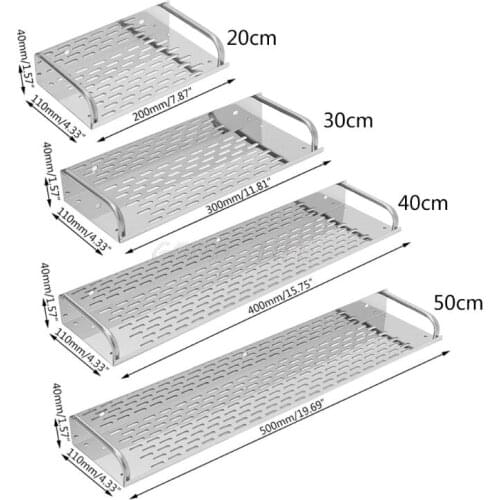 Stainless Steel Kitchen Bathroom Shelf Wall-mounted Storage Rack Single Layer