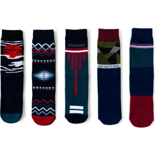 Men’s Socks Personality Special New York Sun Cool Sokcs Cotton Creative High Quality Cool Adult Casual Crew Socks