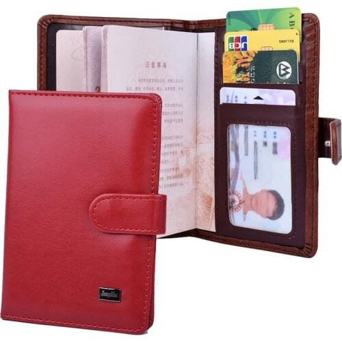 Travel Women Passport Holder Hasp Protector Cover Wallet Men PU Leather Card Credit Organizer Covers Documents Case