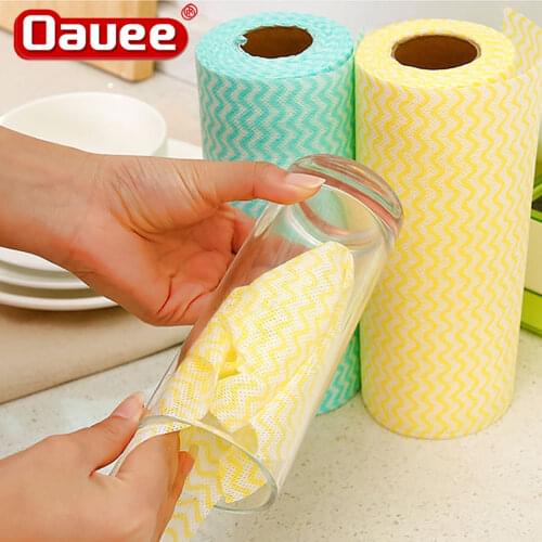 Disposable Lazy Rag Washable Dishcloth Kitchen Household Lint-Free Non-Woven Fabric Not Easy to Touch Oil absorbant cloth