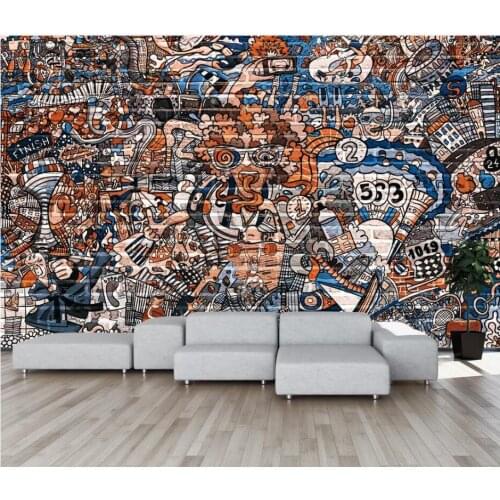 Custom photo 3d room wallpaper Creative street graffiti tooling background home decor 3d wall murals wallpaper for walls 3 d