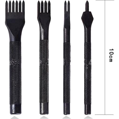 3/4mm Spacing Punch Tool For Leather Hole Punches Tool Lacing Stitching Sewing DIY Leather Craft Tools 1/2/4/6 Prong
