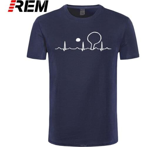 REM pingpong Heartbeat Funny T Shirt Plus Size Custom Short Sleeve Mens T-shirt Fashion Family Cotton
