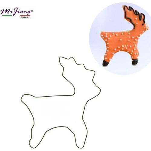 Stainless Steel Animal Wapiti Deer Cookie Cutter Slicer DIY Biscuit Mould Fondant Cake Decoration Mold Baking Pastry Tool S7111