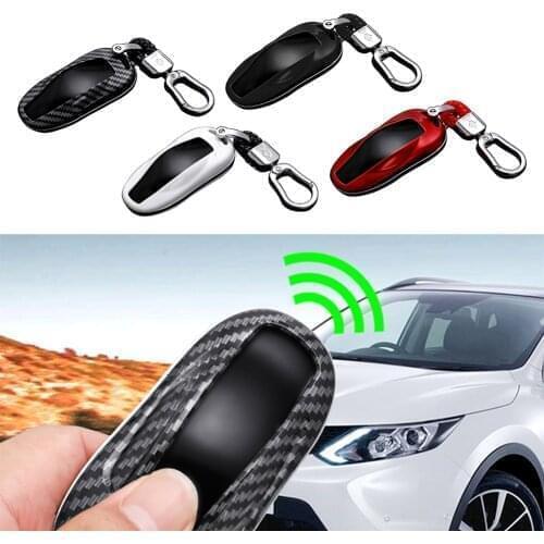 Carbon Fiber Style Car Smart Key Fob Case Protective Cover Accessories For Tesla Model 3 2018-2019 Model S 2012-2019