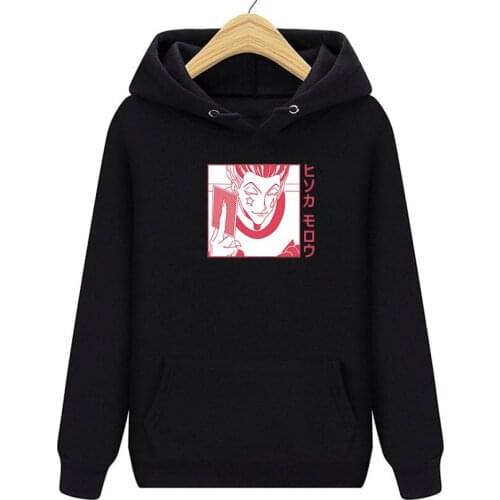 Hisoka morow - Hunter x Hunter Winter Hoodies Loose Sweatshirt Woman Harajuku Kawaii Letter Long Sleeve Pullover White Over