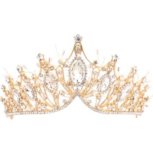 Bridal Tiara Big Diamond Crowns Beautiful Headpiece Wedding Crown Wedding Tiara Hair Accessories For Prom Birthday Costume Party