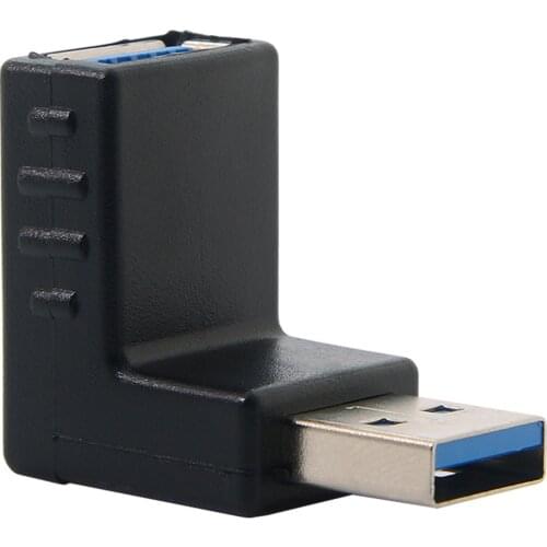 CYSM 5Gbps USB 3.0 A Male to Female Extension Cable 90 Degree Right Angled Adapter