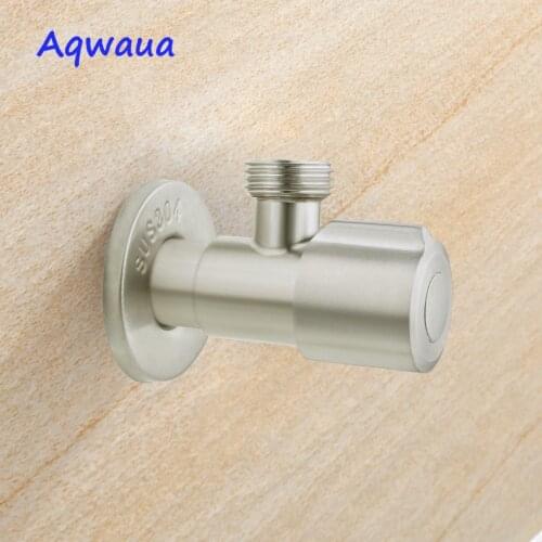 Aqwaua Faucet Angle Valve Stainless Steel 304 Water Valve Stop Valve Diverter Toilet Valve Control Bathroom Kitchen Accessories
