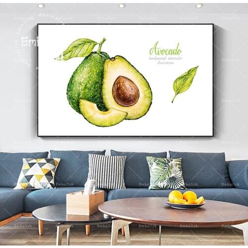 Embelish Half Avocado Fruits Pictures For Living Room Resturant Wall Posters HD Spray On Canvas Painting Home Decor Artworks