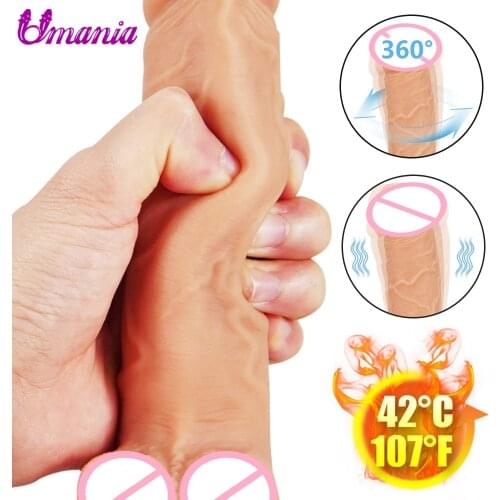 G Spot Vibrator Dildo 360 Rotating Realistic Dildo Vibrant Penis Sex Toys for Women Orgasm Anal Vibrator with Suction Cup Dildo