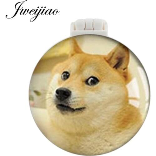 Youhaken corgi greyhound brown Labrador bishop long haired collie Pocket Mirror With Massage Comb Folding Makeup Vanity Mirrors