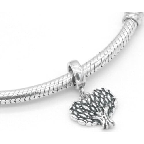 925 sterling silver love tree beads pendant for Pandora bracelet bangle DIY Jewelry