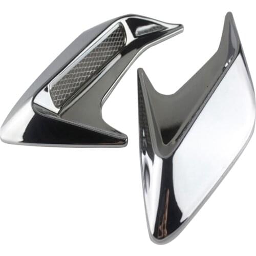 2Pcs Abs Plastic Car Side Vent Air Flow Fender Intake Sticker Shark Gills Side Vent Sticker Car Simulation Side Vents Decorative