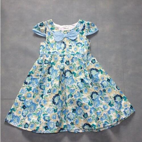 2017 summer Childrens Clothing girls dress Bag shoulder flowers bow with the princess dress