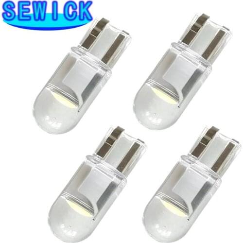 50PCS T10 LED W5W LED 168 501 2825 WY5W COB LED Car License Plate Light Wedge Parking Light Side Door Bulb Instrument Lamp Auto